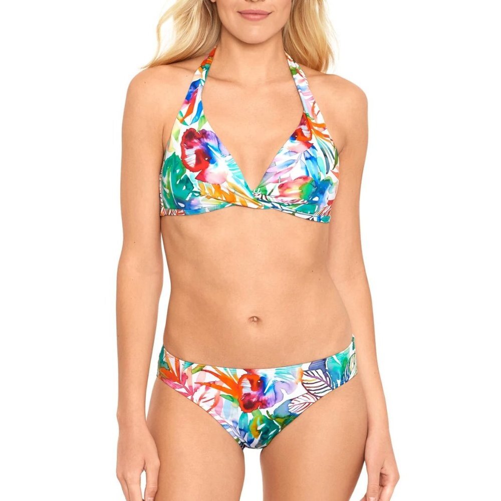 NWT Lauren Ralph Lauren Floral Twist Halter Bikini Top & Bottom